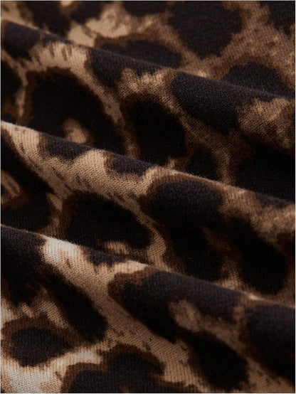 Floerns Women's Y2K Leopard Asymmetrical Neck T Shirt Sleeveless Cheetah Ruched Tee Shirts