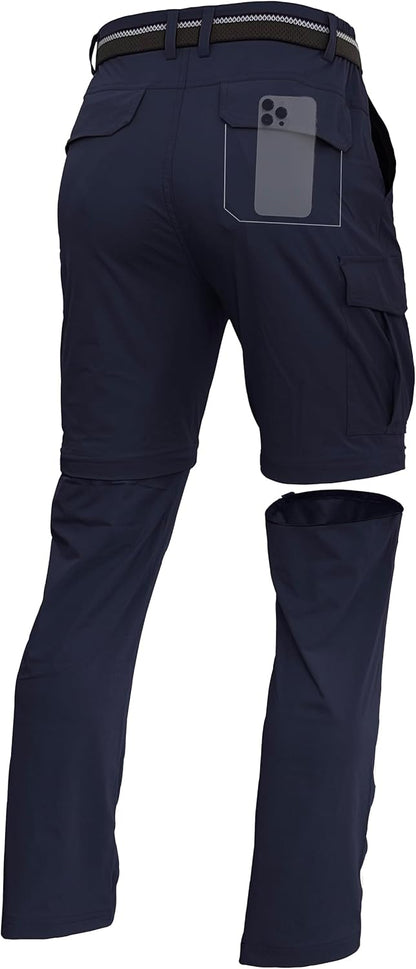 Mens Hiking Convertible Pants Zip Off Quick Dry Lightweight Fishing Safari Travel Camping Outdoor Cargo Pants