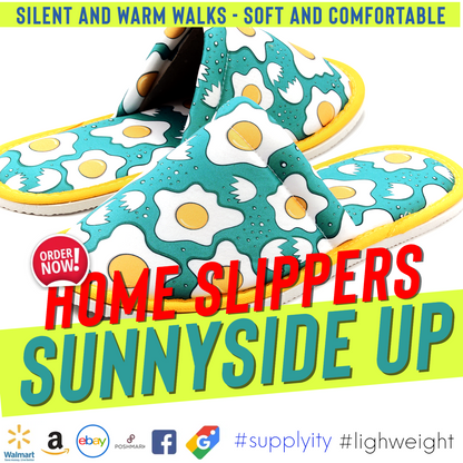 Chochili Men Egg Home Slippers Green Yellow Lightweight Silent Walk Size 8 to 10
