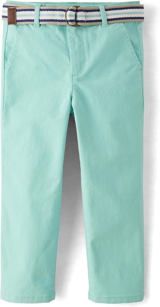 Gymboree Boys' and Toddler Belted Twill Chino Pants Uniform