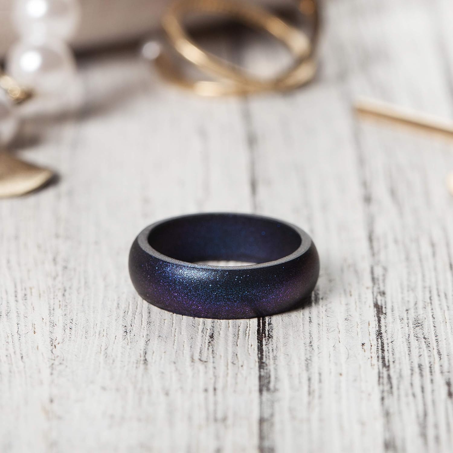 ThunderFit Silicone Wedding Bands for Women, Dome Unique Anniversary Rings 5.5mm Wide 2mm Thick - 1/2/3/4/5/6/7/8/12 Variety Multipack
