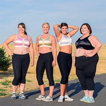 3 Pack Women's Plus Size Capri Leggings High Waist Tummy Control, Stretchy Yoga Workout Pants (XL-4X) - Spandex Elastic Fit
