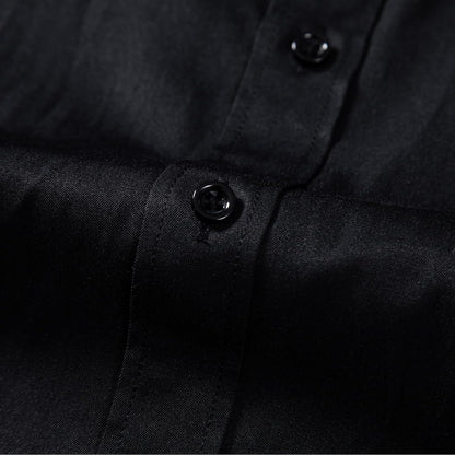 SIR7 Men's Slim Fit Stretch Dress Shirt Solid Color Microelastic Long Sleeve Casual Soft Business Button Up Shirts