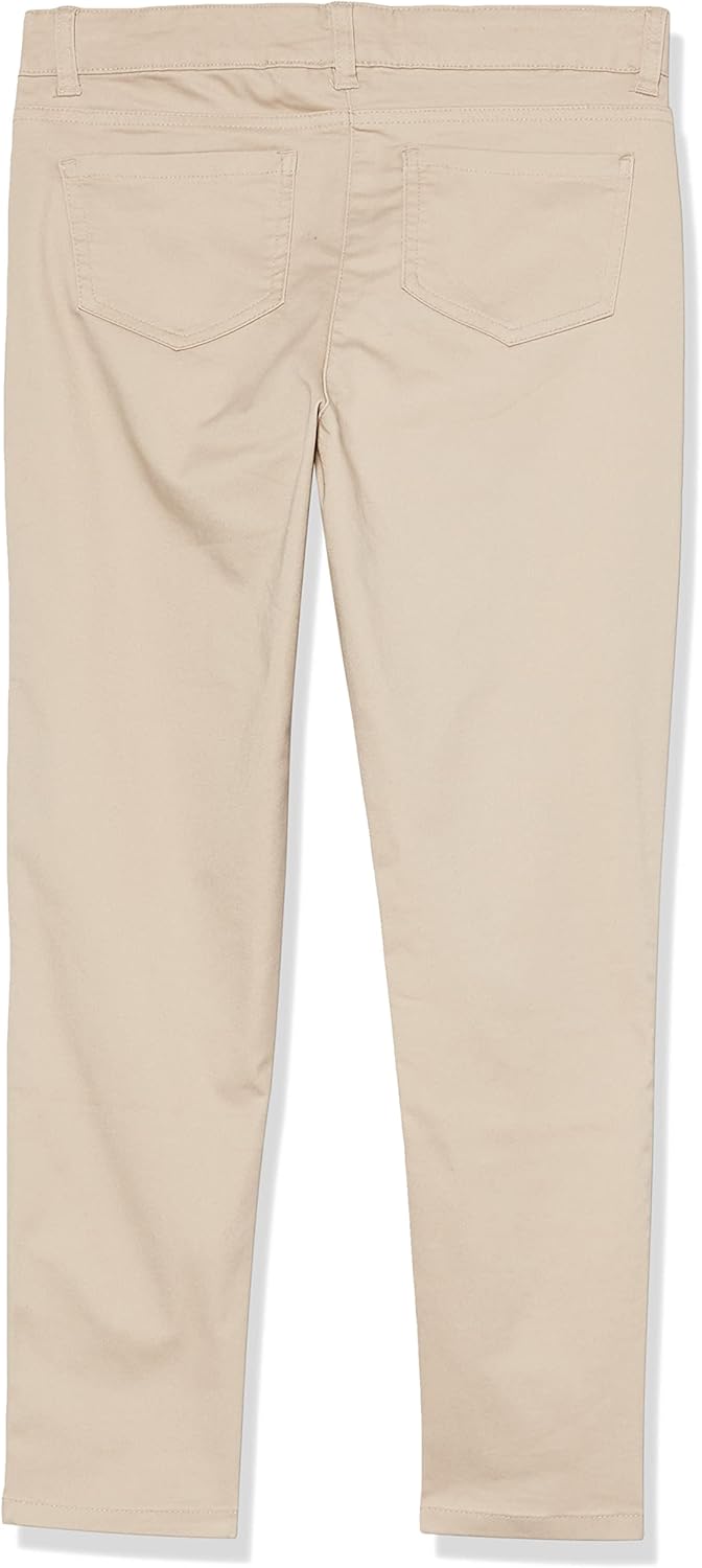Nautica Girls' Toddler School Uniform Twill Skinny Pants, Comfortable Stretch Material, Wrinkle & Fade Resistant