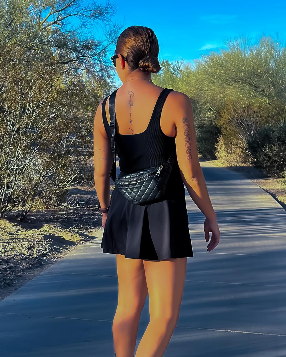 Stelle Women Tennis Skirt Golf Skorts Athletic High Waisted with Pockets Inner Shorts Sport Workout Pleated Pickleball