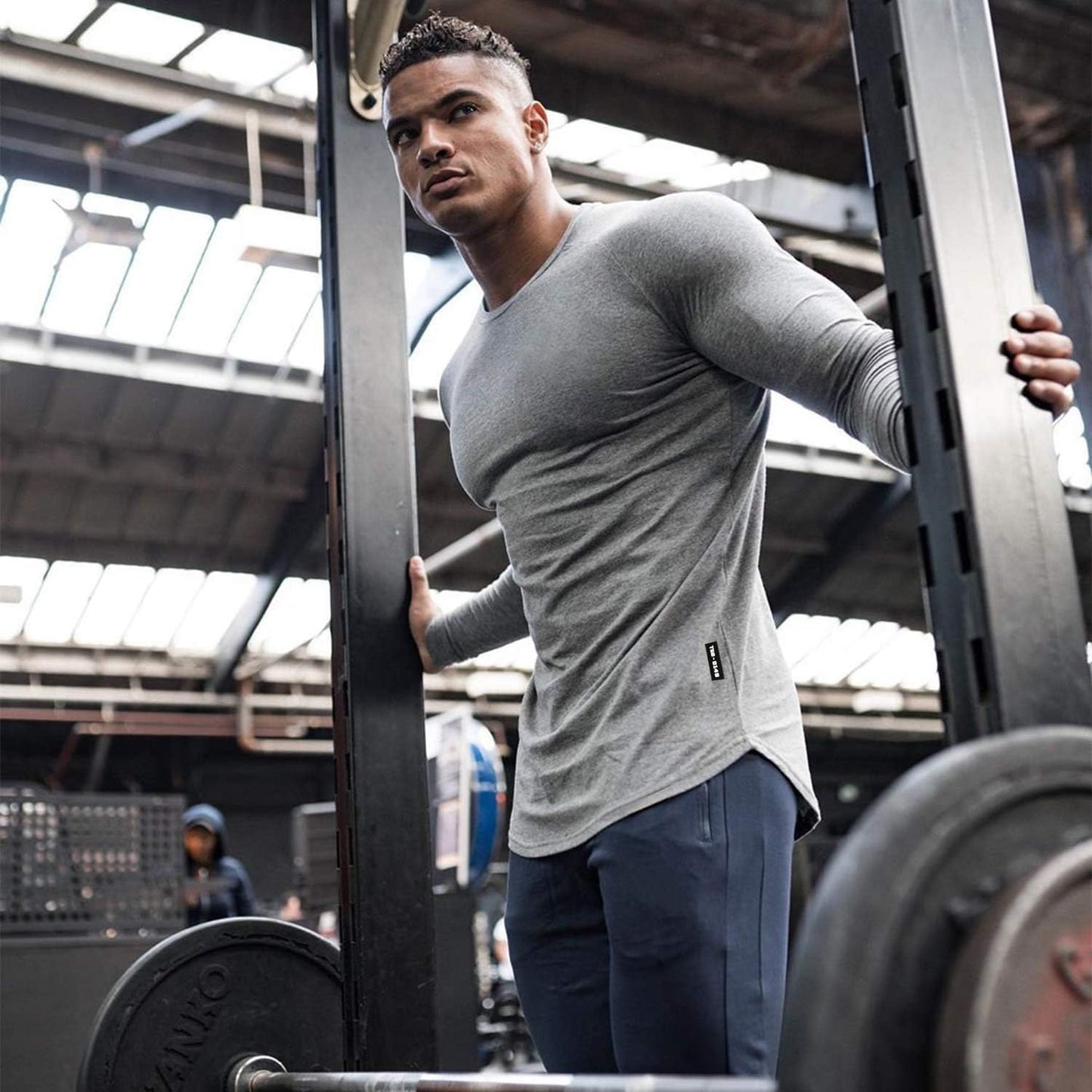 Mens Gym Workout Slim Fit Short Sleeve T-Shirt Cotton Performance Athletic Shirts Running Fitness Tee Loungewear