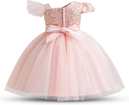 HNXDYY Baby Girl Party Tutu Dress Toddler Girl Sequins Wedding Pageant Ball Gown