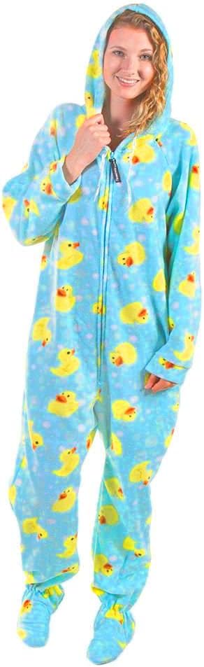 Forever Lazy Footed Adult Onesies, One-Piece Pajama Jumpsuits for Men and Women, Unisex. with Detachable Feet.