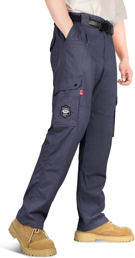 BOCOMAL FR Pants for Men Cargo Flame Resistant Pants(2112&CAT2) 100% C 7.5oz Utility Fire Resistant Pants