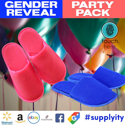 Chochili Color Mix 5 Pairs Fabric Packed Terry Cotton Disposable Hotel Slippers for Airbnb Spa Wedding Guests White Blue Green Black Red