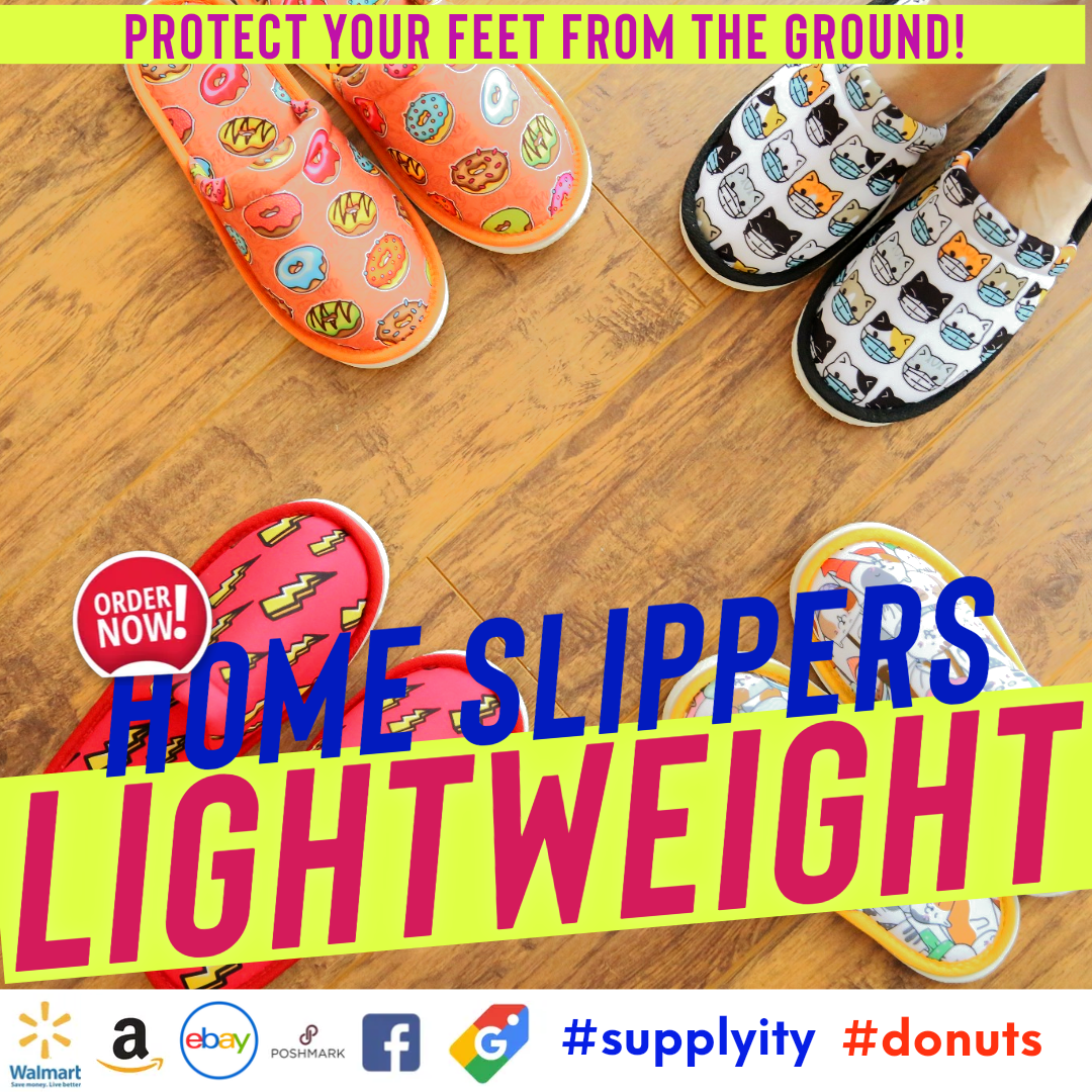 Chochili Men Donut Home Slippers Orange Torquoise Lightweight Silent Walk Size 8 to 10