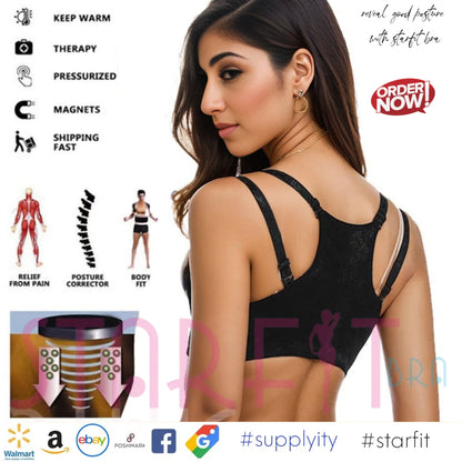 Starfit Women Push Up Cleavage Back Support Posture Corrector Fashion Magic Bra