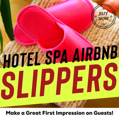 Chochili Pembe 10 Çift Kumaş Paketlenmiş Havlu Pamuklu Airbnb Spa Düğün Misafirleri için Tek Kullanımlık Otel Terlikleri Yetişkin Kadın Boyutu 7-8, Pembe