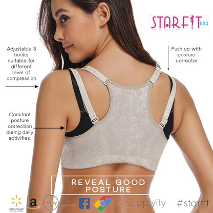 Starfit Women Push Up Cleavage Back Support Posture Corrector Fashion Magic Bra