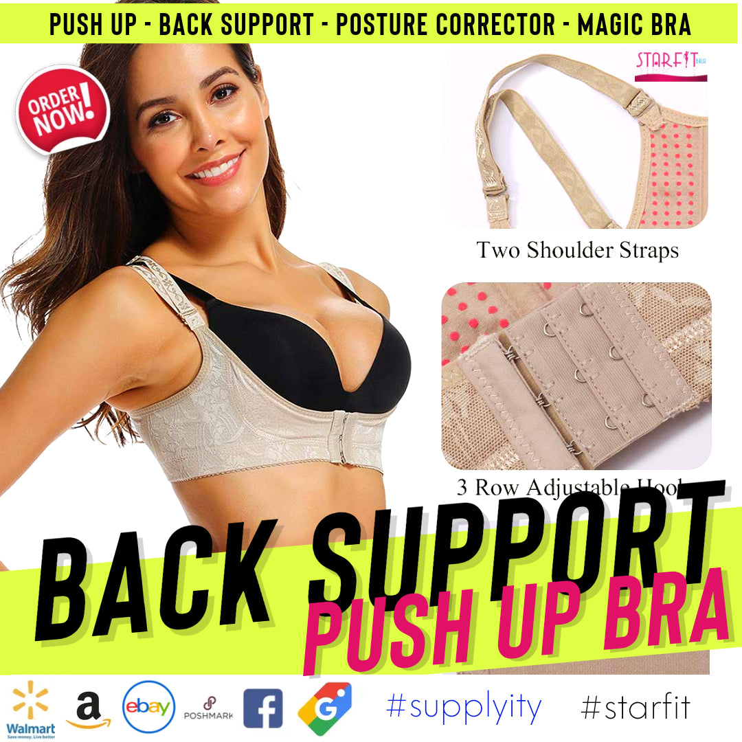 Starfit Women Push Up Cleavage Back Support Posture Corrector Fashion Magic Bra