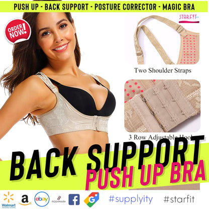 Starfit Women Push Up Cleavage Back Support Posture Corrector Fashion Magic Bra