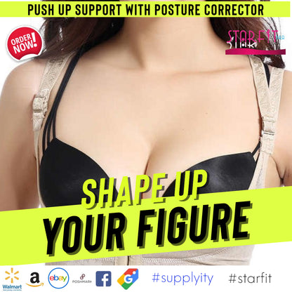 Starfit Women Push Up Cleavage Back Support Posture Corrector Fashion Magic Bra