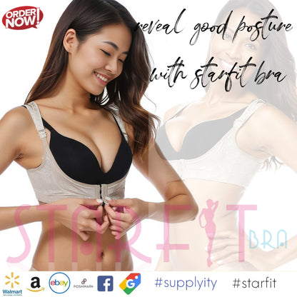 Starfit Women Push Up Cleavage Back Support Posture Corrector Fashion Magic Bra