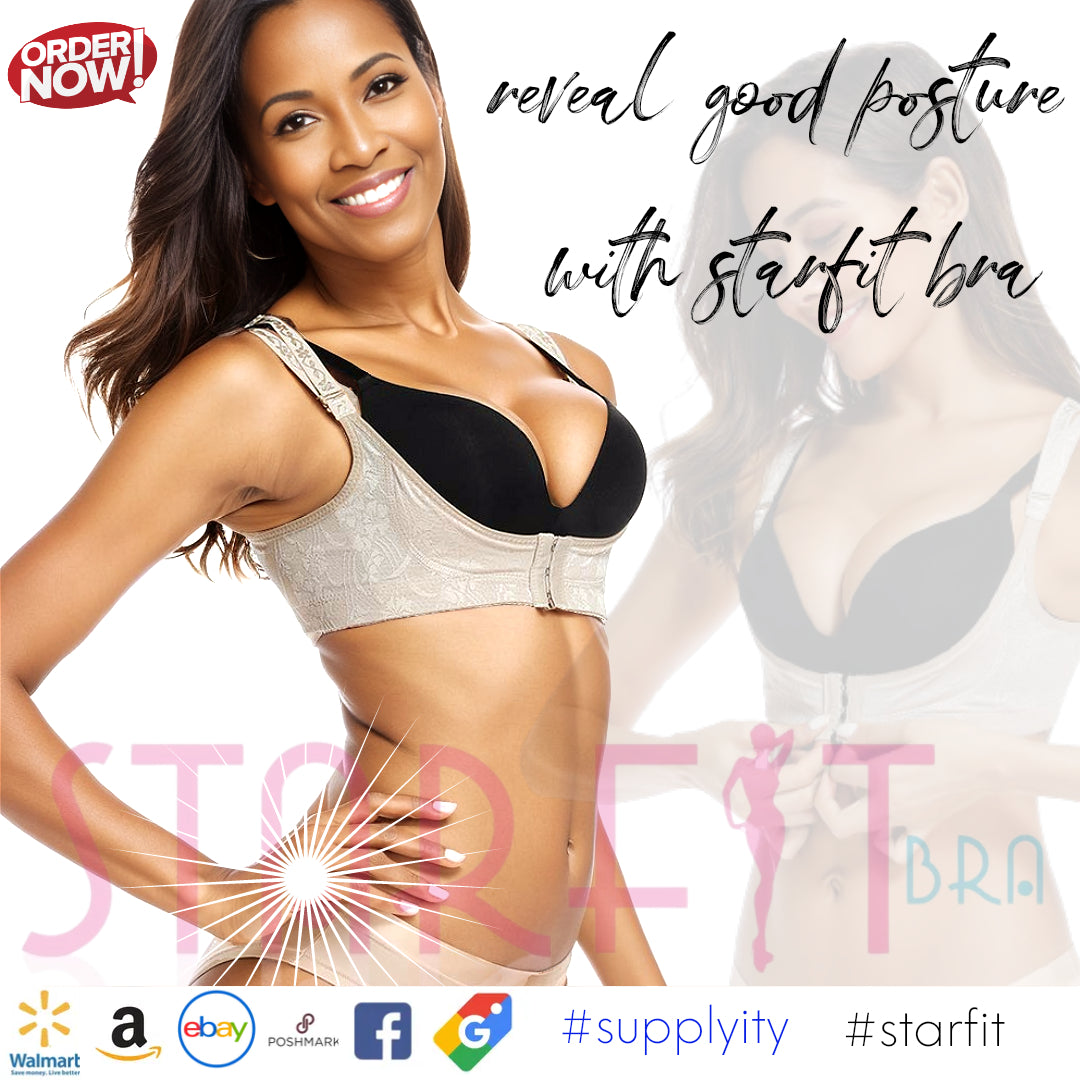 Starfit Women Push Up Cleavage Back Support Posture Corrector Fashion Magic Bra
