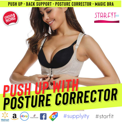 Starfit Women Push Up Cleavage Back Support Posture Corrector Fashion Magic Bra