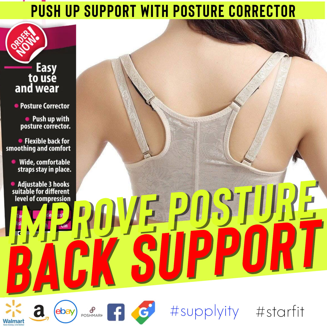 Starfit Women Push Up Cleavage Back Support Posture Corrector Fashion Magic Bra