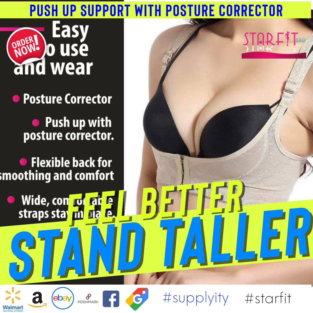 Starfit Women Push Up Cleavage Back Support Posture Corrector Fashion Magic Bra