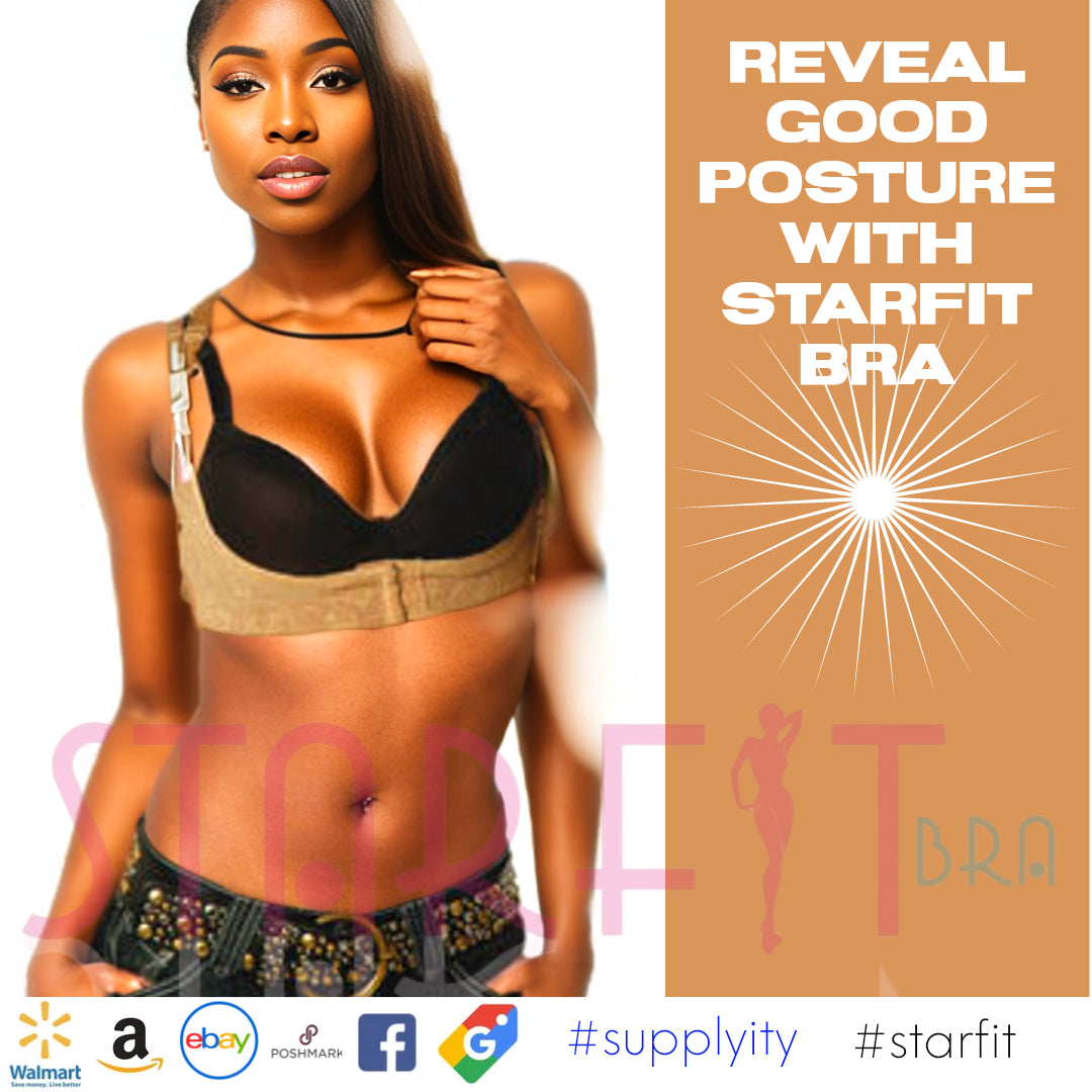 Starfit Women Push Up Cleavage Back Support Posture Corrector Fashion Magic Bra