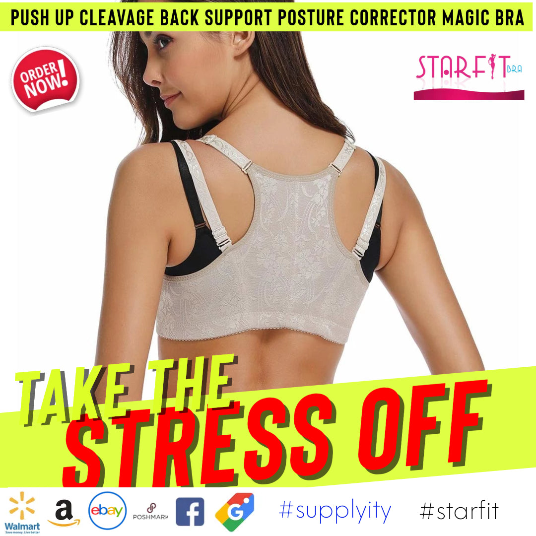 Starfit Women Push Up Cleavage Back Support Posture Corrector Fashion Magic Bra