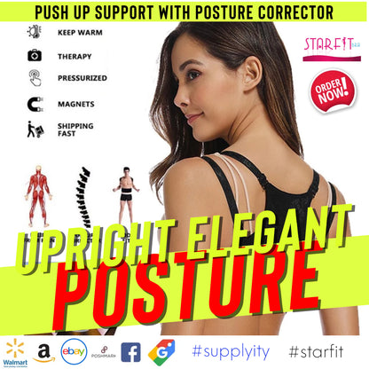 Starfit Women Push Up Cleavage Back Support Posture Corrector Fashion Magic Bra