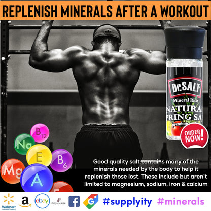 Dr.Salt Rich Mineral Doğal Kaynak Deniz Tuzu Değirmeni Küçük 4 oz