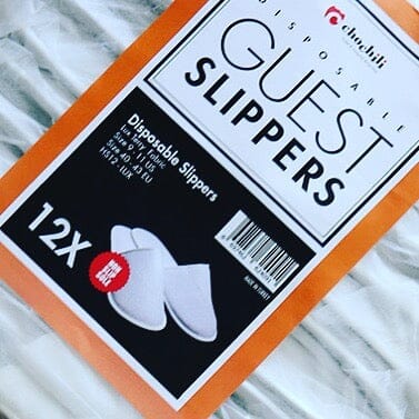 White deals disposable slippers