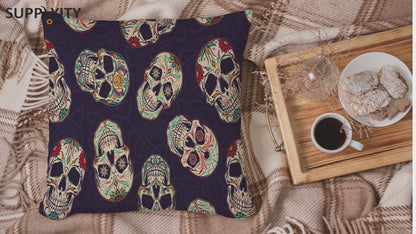 Chochili Home Big Skull Decor Graphic Pillow Cases Cushion Cover 18X18