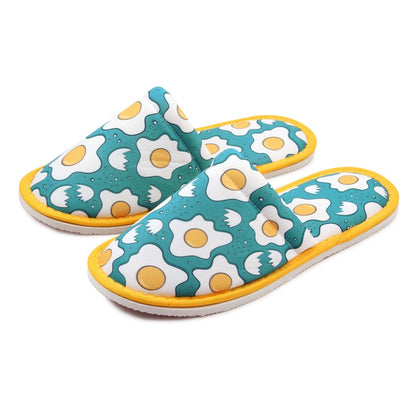 Chochili Men Egg Home Slippers Green Yellow Lightweight Silent Walk Size 8 to 10 - supplyity