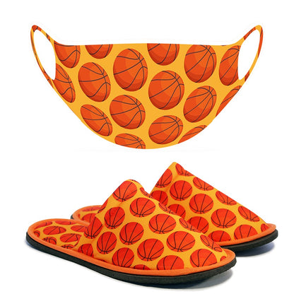 Chochili Men Trendy Basket Home Garage Kitchen Dorm Slippers and Mask Pack - supplyity