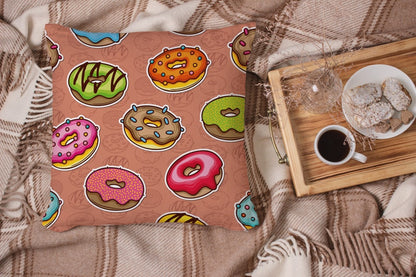 Chochili Home Donuts Decor Graphic Pillow Cases Cushion Cover 18X18 - supplyity