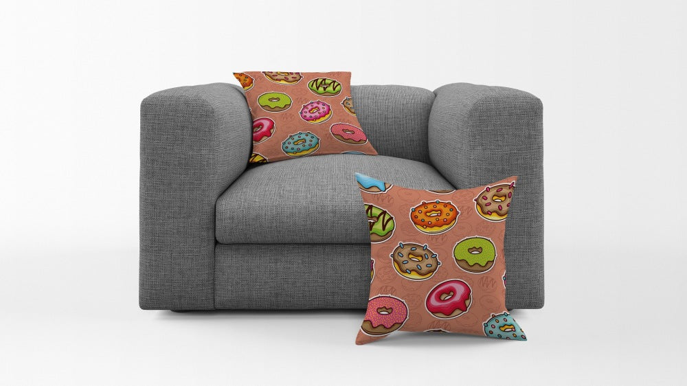 Chochili Home Donuts Decor Graphic Pillow Cases Cushion Cover 18X18 - supplyity