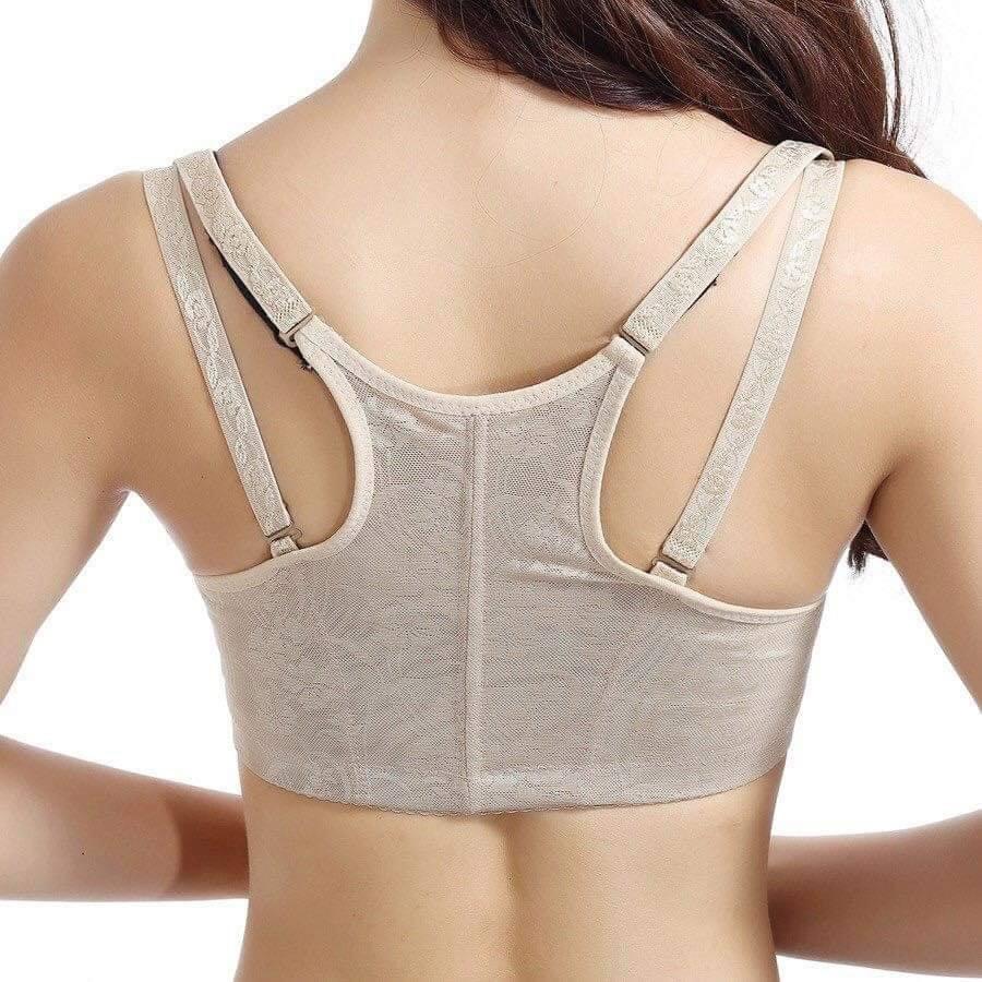  Gabrioir Women's Corrective Bra, Large Size, Padded, Bust  Enhancing, Beautiful Breasts, Won't Sway, Painless, Cleavage Makeup, Top,  High Side Design, Back Hook Type, Easy to Put On and Take Off, Bra