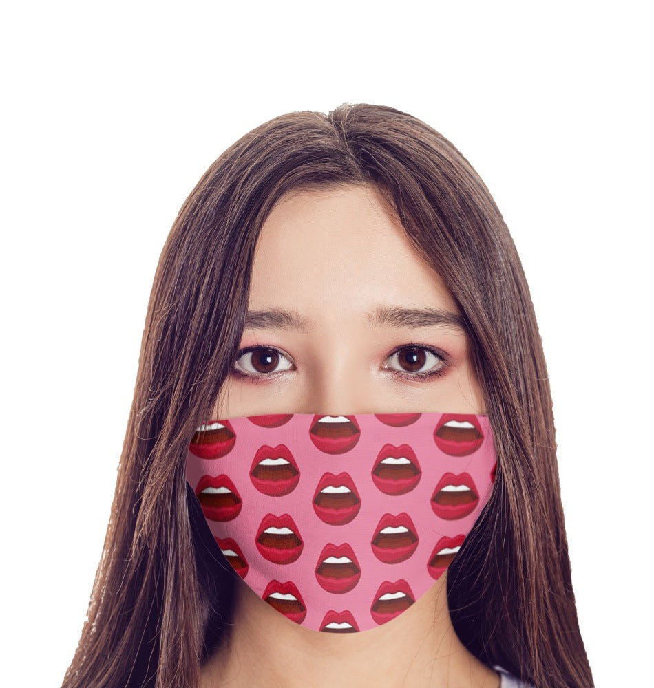 Chochili Women Trendy Red Lips Home Garage Kitchen Dorm and Mask Pack - supplyity