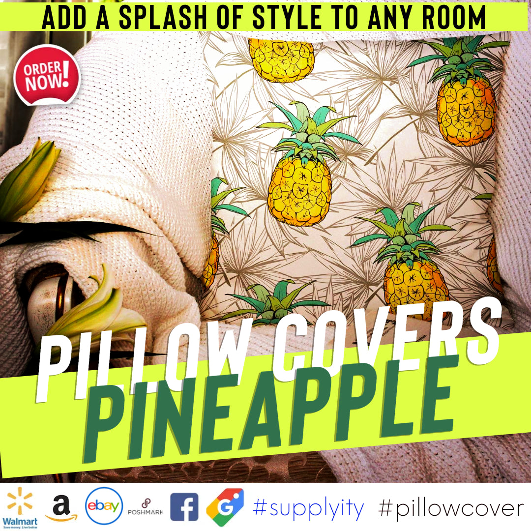 Chochili Home Pineapple Decor Graphic Pillow Cases Cushion Cover 18X18 - supplyity