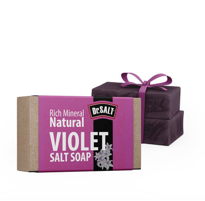 Dr.Salt Rich Mineral Natural Violet Salt Soap (2 Bars) Deep Cleaning, Remove Skin Spots, Healthy Hair - supplyity